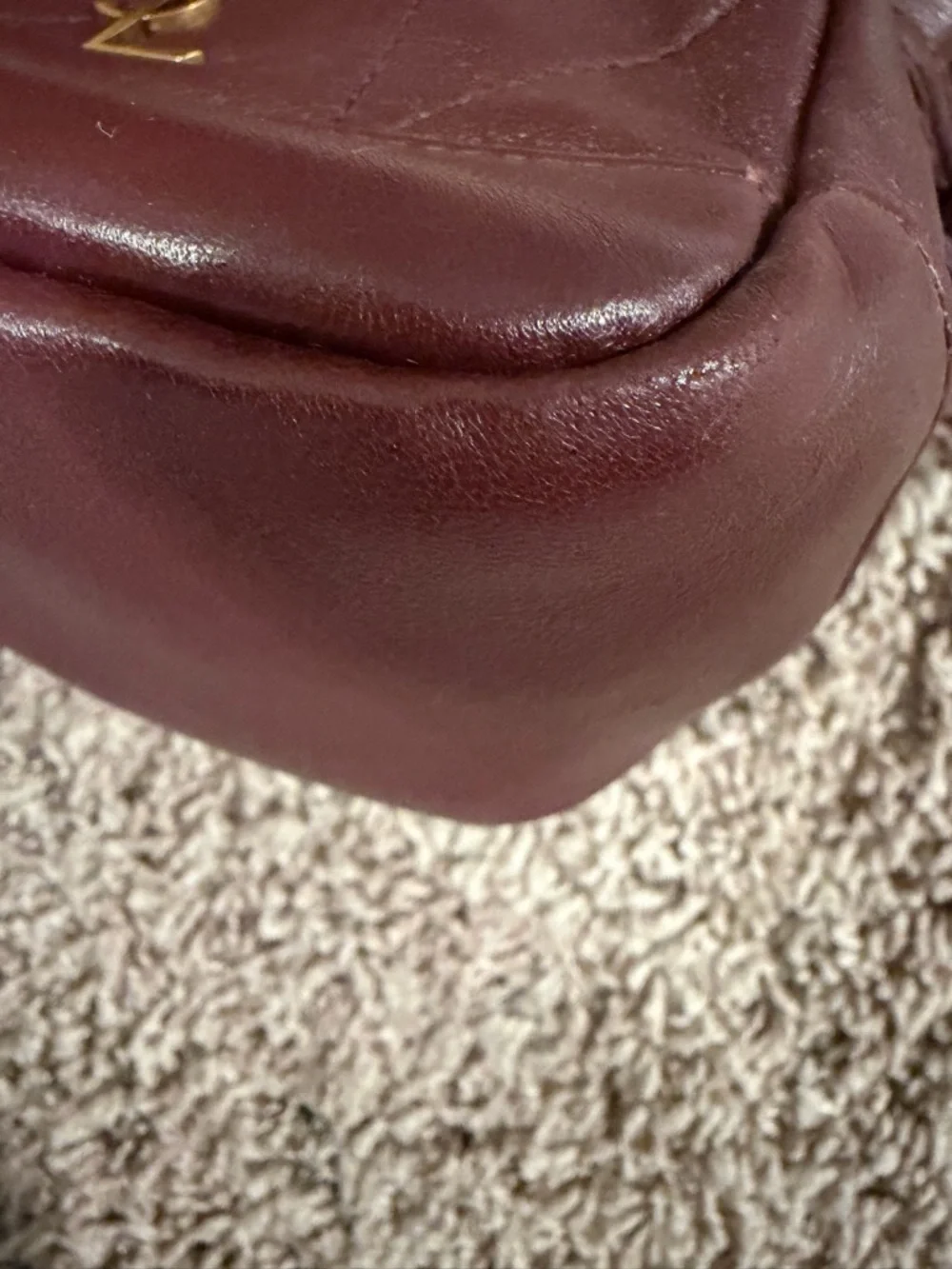 Saint Laurent  Burgundy Jamie Mini Bag - Picture 4 of 9